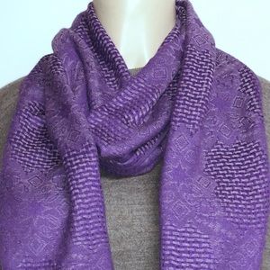Purple Scarf with Diamond Pattern